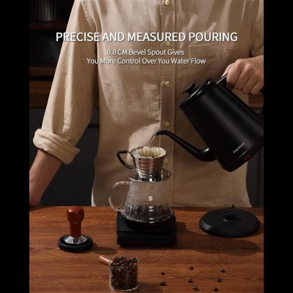 Gooseneck Electric Kettle(1.0L),1000W Electric Tea Kettle of 304 Stainless Steel - Picture 2 of 8